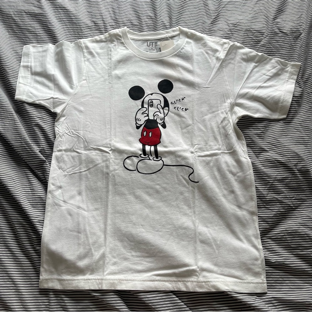 Uniqlo x Mickey Art White Graphic Tee (NWT)